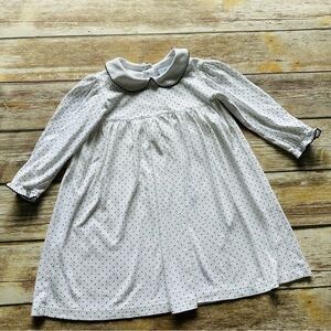 Eyelet & Ivy Polka Dot 100% Pima Cotton Dress Long Sleeve 3T